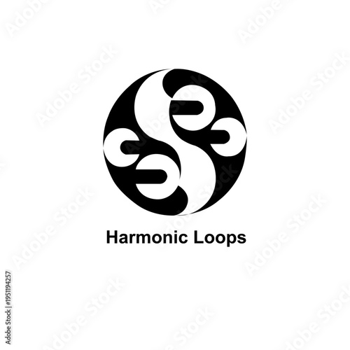 Harmonic Loops Abstract Logo Vector – Futuristic 3D Flowing Geometric Design