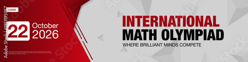 International Mathematics Olympiad Banner Layout with Clean Minimal Style