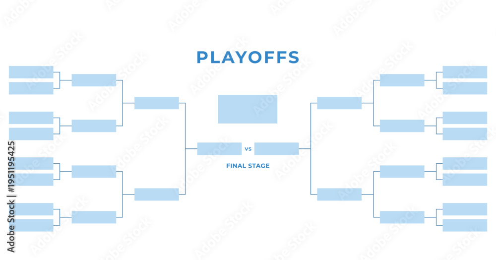 Ταπετσαρία Tournament 16 brackets, sports tournament bracket template