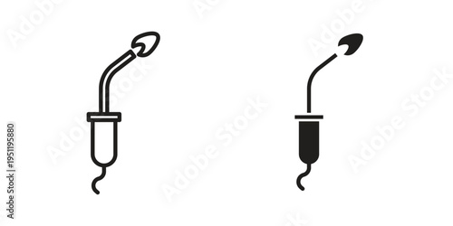 Welding icon line drawing. Minimalist style icons
