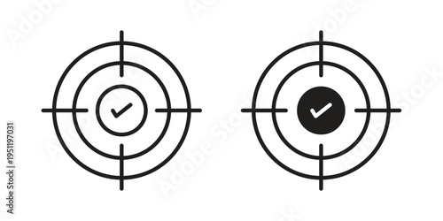 Accuracy icon in line design. icon for website design, mobile app, ui