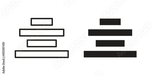 Align center icon in line design. icon for website design, mobile app, ui