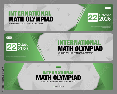 International Mathematics Olympiad Banner Layout with Clean Minimal Style