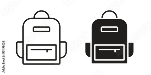 Backpack icon in line design. icon for website design, mobile app, ui
