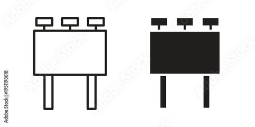 Billboard icon in line design. icon for website design, mobile app, ui