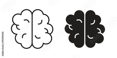Brain icon in line design. icon for website design, mobile app, ui