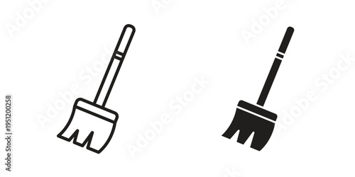 Broom icon in line design. icon for website design, mobile app, ui