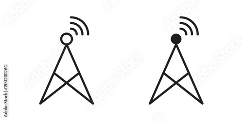 Broadcast icon in line design. icon for website design, mobile app, ui