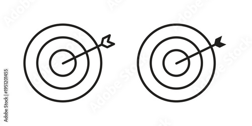 Bulls eye icon in line design. icon for website design, mobile app, ui