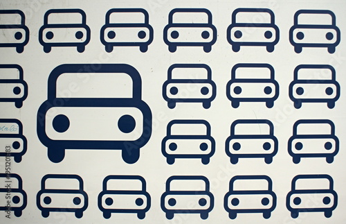 Wallpaper Mural Car icon pattern representing parking lot full Torontodigital.ca