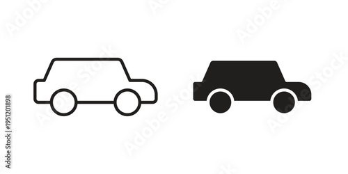 Car icon in line design. icon for website design, mobile app, ui