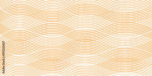 Yellow instant noodle, pasta and spaghetti texture with geometric wavy lines. Ramen, pasta vector pattern. Background abstract food illustration