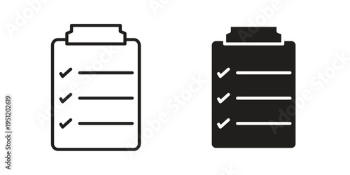 Clipboard icon in line design. icon for website design, mobile app, ui