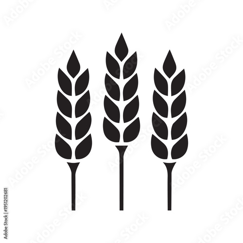 Black cereal icon on white background
