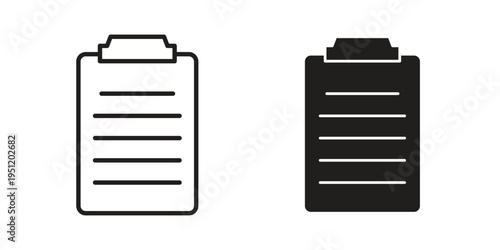 Clipboard icon in line design. icon for website design, mobile app, ui