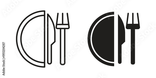 Cutlery icon in line design. icon for website design, mobile app, ui
