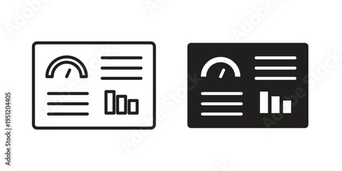 Dashboard icon in line design. icon for website design, mobile app, ui