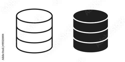 Database icon in line design. icon for website design, mobile app, ui