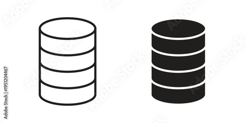Database icon in line design. icon for website design, mobile app, ui