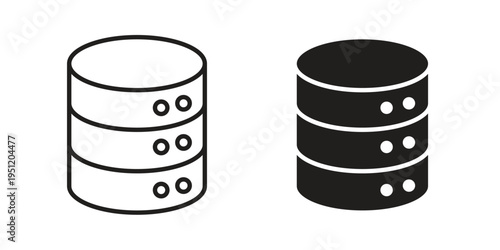 Database icon in line design. icon for website design, mobile app, ui