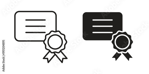 Diploma icon in line design. icon for website design, mobile app, ui