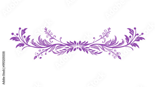 Elegant lavender floral ornamental divider