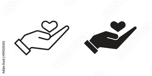 Donate icon in line design. icon for website design, mobile app, ui