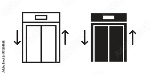 Elevator icon in line design. icon for website design, mobile app, ui