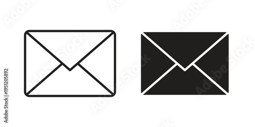 Email button icon in line design. icon for website design, mobile app, ui