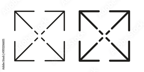 Expand icon in line design. icon for website design, mobile app, ui