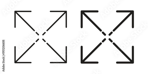 Expand icon in line design. icon for website design, mobile app, ui