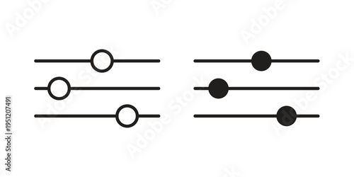 Filter Control icon in line design. icon for website design, mobile app, ui