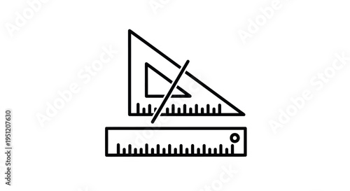 Triangle Ruler Drawing Tool Geometry.