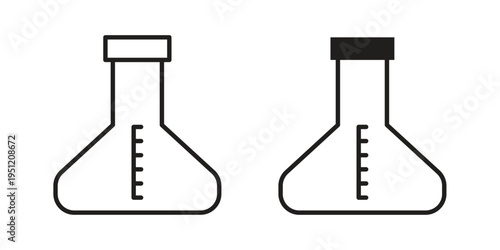 Flask icon in line design. icon for website design, mobile app, ui