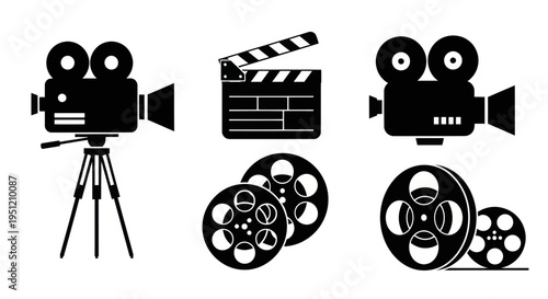 Film making equipment and movie cameras.