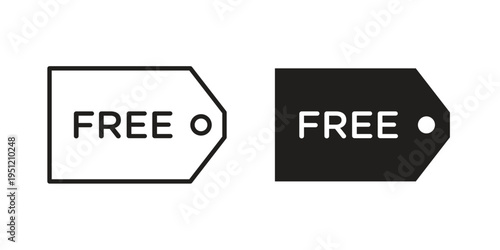 Free tag icon in line design. icon for website design, mobile app, ui