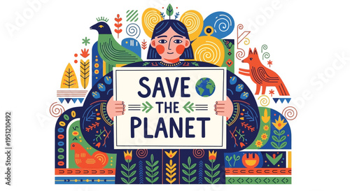 Save the planet banner vector