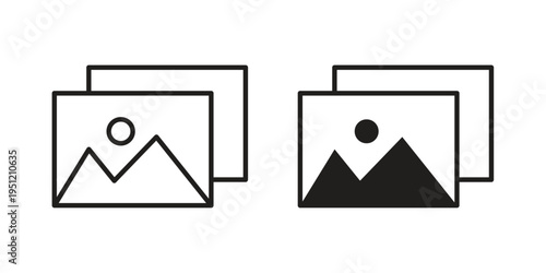 Gallery icon in line design. icon for website design, mobile app, ui