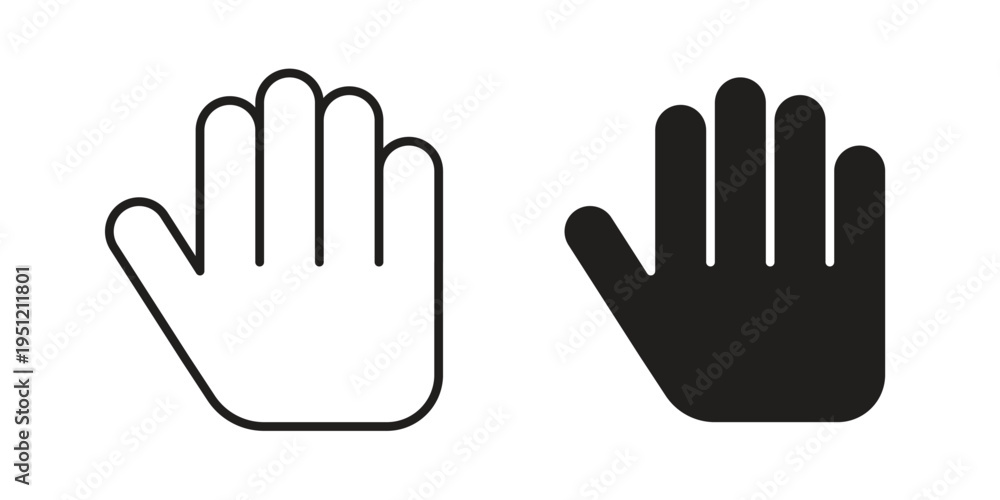 Fototapeta premium Hand icon in line design. icon for website design, mobile app, ui