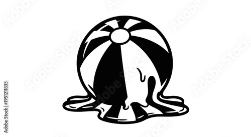 Melting Beach Ball Illustration