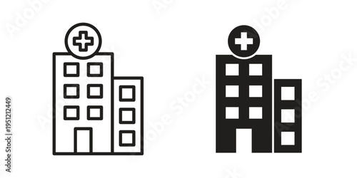 Hospital icon in line design. icon for website design, mobile app, ui