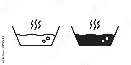 Hot Water icon in line design. icon for website design, mobile app, ui