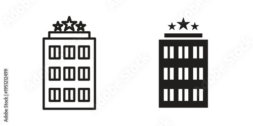 hotel icon in line design. icon for website design, mobile app, ui