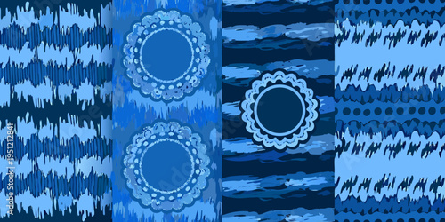 Indigo patterns a collection of blue textile designs and motifs