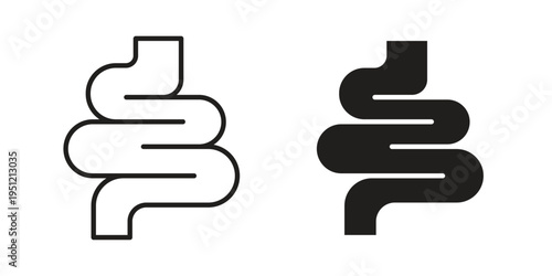 Intestine icon in line design. icon for website design, mobile app, ui