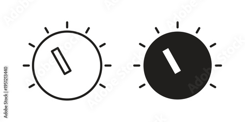 Knob icon in line design. icon for website design, mobile app, ui