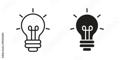 Light bulb icon in line design. icon for website design, mobile app, ui