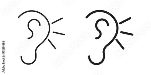 Listening icon in line design. icon for website design, mobile app, ui