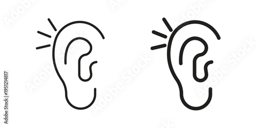 Listening icon in line design. icon for website design, mobile app, ui
