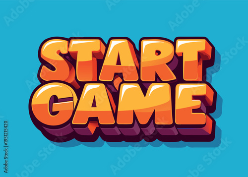 3d cartoon game template with editable text effect